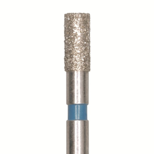 Стоматорг - Бор алмазный 836 010 FG, синий, 5 шт. Форма: цилиндр с плоским концом