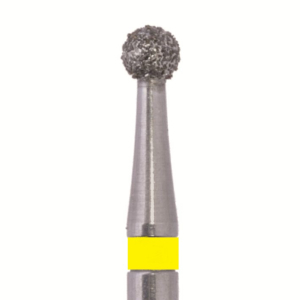 Стоматорг - Бор алмазный 801 025 FG, желтый, 5 шт. Форма: шар