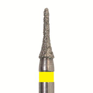 Стоматорг - Бор алмазный 820 016 FG, желтый, 5 шт. Форма: конус с вогнутыми сторонами