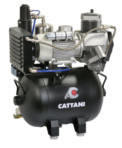 Компрессор Cattani на 3-4 установки, 3 цилиндра, с осушителем (без кожуха), ресивер 45 л - Cattani
