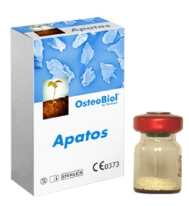 Стоматорг - Костный материал OsteoBiol Apatos Mix, 0.5 гр (размер гранул 0.6-1.0 мм) смесь губчатой и кортикальной кости без коллагена (свиной)
