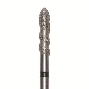 Стоматорг - Бор алмазный 868 018 FG, черный, 5 шт. Форма: цилиндр с заостренным концом