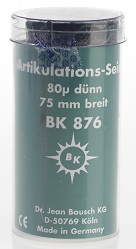 Bausch Шелк артикуляционный BK 876, 80 мкм, (ролик 3 м х 80 мм), , зеленый