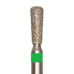 Стоматорг - Бор алмазный 808L 018 FG, зеленый, 5 шт. Форма: обратный конус с закругленным концом