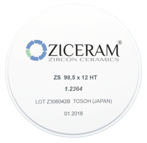 Стоматорг - Заготовки диоксида циркония ZICERAM ZS 98,5 x12HT, супертранслюцентные