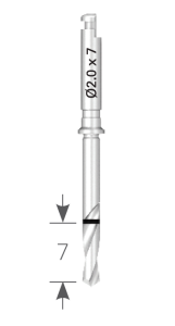 Стоматорг - Сверло NAVI диаметр 2,0 мм, длина 7 мм .