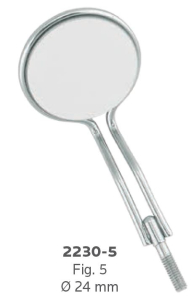 Стоматорг - Двойное зеркало без ручки , диаметр 24 мм, 6 шт