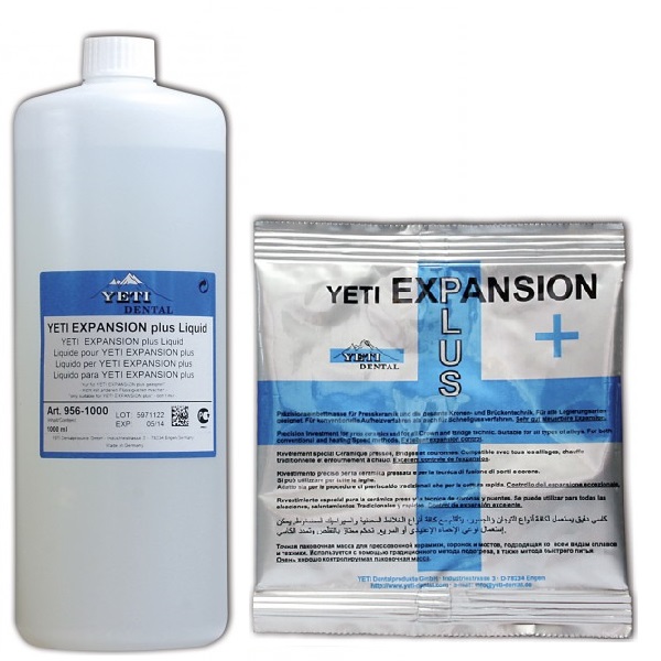 Стоматорг - Паковка Yeti EXPANSION PLUS универсальная, порошок 5 кг (50 x 100 г) + 1 л жидкости.