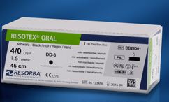 Стоматорг - Шовный материал Резотекс Орал DSM 16, 5-0 USP, 0.45м,  черная, 1