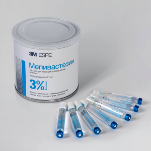 Мепивастезин 3% без адреналина, №50 (картриджи 1.7 мл) – Анестетик карпульный маркированный, раствор для инъекций (30 мг/мл)