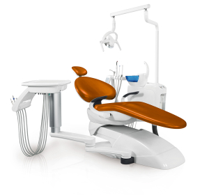 Установка стоматологическая BZ636 plus с боковой нижней подачей цвет Р06 оранжевый - Fengdan