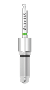 Стоматорг - Сверло прямое диаметр 4,3 мм, длина рабочей части 11,5 мм, для имплантатов диаметром 5.0.