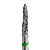Стоматорг - Фреза Линдемана для хирургии D8411 018 RA, зеленая, 2 шт. Форма: цилиндр с плоским концом, с алмазным покрытием.