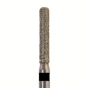 Стоматорг - Бор алмазный 842 018 FG, черный, 5 шт. Форма: цилиндр с закругленным концом