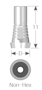 Стоматорг - Цилиндр временный, диаметр 5,4, длина 11, без шестигранника.