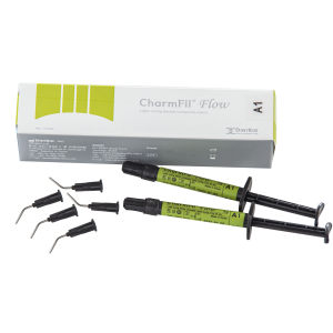 DentKist Inc CharmFil Flow светоотверждаемый наногибридный жидкотекучий материал, оттенок UO, 2 г х 2 шприца