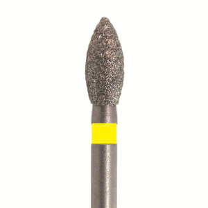 Стоматорг - Бор алмазный 830 016 FG, желтый, 5 шт. Форма: пламя