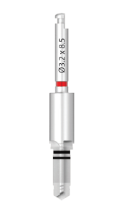 Стоматорг - Сверло прямое диаметр 3,2 мм, длина рабочей части 8,5 мм, для имплантатов диаметром 4.0.