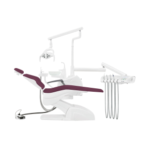 Установка стоматологическая QL2028 (Pragmatic) с нижней подачей со скалером с мягкой обивкой цвет М09 темно - фиолетовый  КОМПЛЕКТ 2 СТУЛА - Fengdan