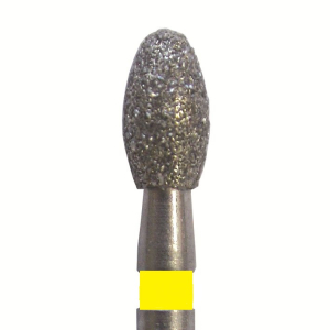 Стоматорг - Бор алмазный 833 014 FG, желтый, 5 шт. Форма: яйцо
