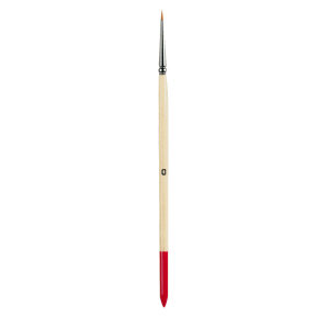 Стоматорг - Кисточка для керамики № 0, деревянная ручка, синтетика