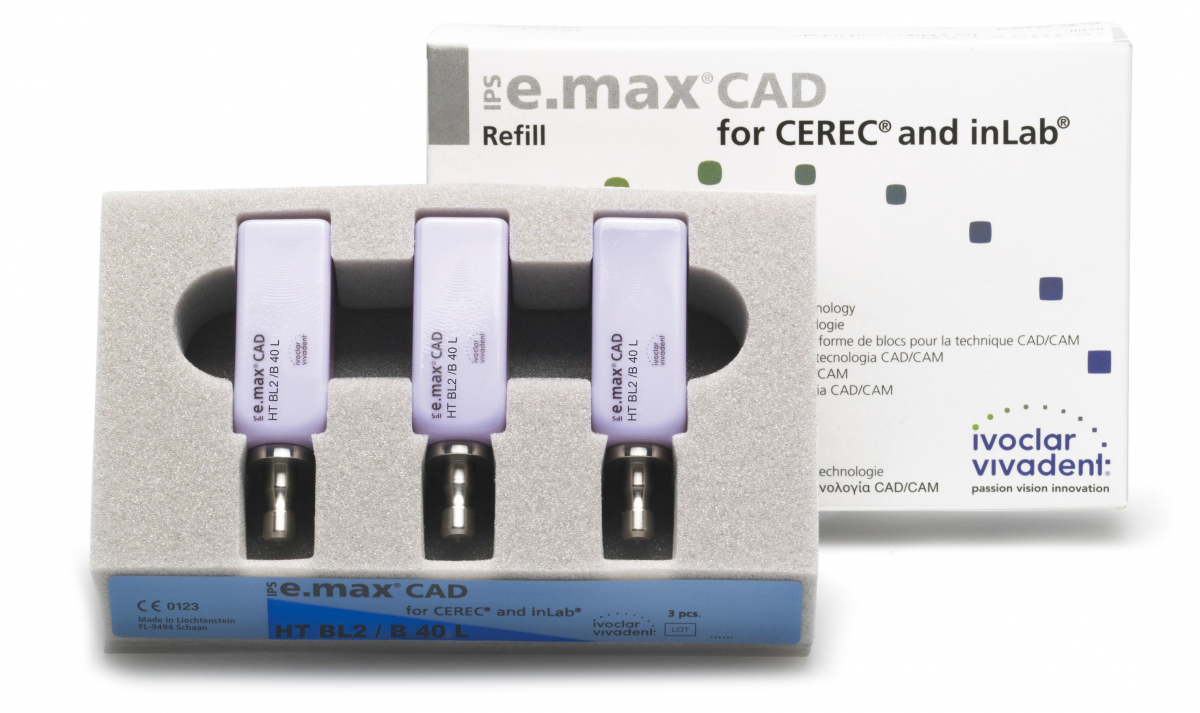 Стоматорг - Блоки IPS e.max CAD CEREC/inLab HT D2 B40 3 шт.   