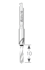 Стоматорг - Сверло первоначальное диаметр 2.0, длина рабочей части 10 мм.