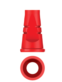 Стоматорг - Колпачок выжигаемый диаметр 4.5 мм, красный для одиночной конструкции, стандартная линейка.