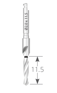 Стоматорг - Сверло первоначальное диаметр 2.0, длина рабочей части 11,5 мм.