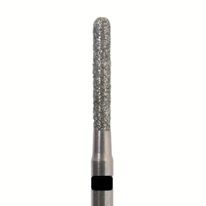 Стоматорг - Бор алмазный 881 014 FG, черный, 5 шт. Форма: цилиндр с закругленным концом