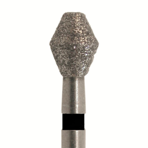 Стоматорг - Бор алмазный 811L 037 FG, черный, 2 шт. Форма: ромб с плоским концом