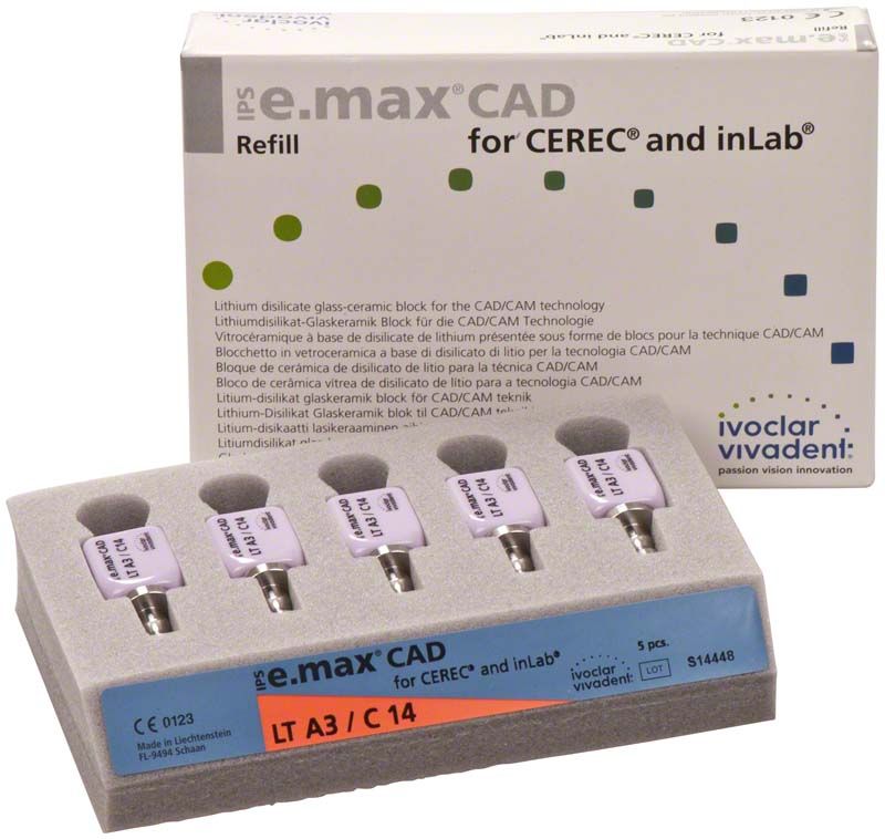 Стоматорг - Блоки IPS e.max CAD CEREC/inLab LT D2 I12 5 шт.