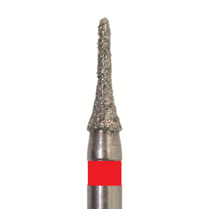 Стоматорг - Бор алмазный 820 016 FG, красный, 5 шт. Форма: конус с вогнутыми сторонами