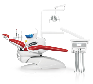 Установка стоматологическая BZ636 compact с нижней подачей со скалером цвет Р07 красный - Fengdan