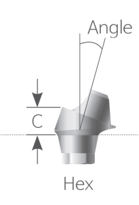 Стоматорг - Абатмент MultiUnit длина 4,0 мм, угол 20, для узкой линейки, с шестигранником.