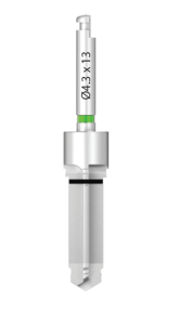 Стоматорг - Сверло прямое диаметр 4,3 мм, длина рабочей части 13 мм, для имплантатов диаметром 5.0.