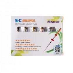 Стоматорг - SOCO SC машинные файлы, длина 25 мм,  с памятью формы, для ротационных  эндонаконечников, упаковка 6 штук