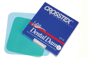 CROSSTEX International Inc Завеса (платки) для "Раббер Дам"(10) 15 х 15 синий средний