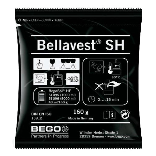 Стоматорг - Паковочная масса BellaVest SH универсальная для коронок и мостов, порошок 12,8 кг (80*160 г).