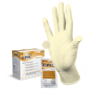 Перчатки латексные хирургические EPIC SG PF L (8,5)- 50 пар