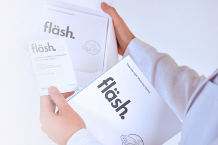 Этапы отбеливания зубов Flash - Мусс для снятия чувствительности fläsh