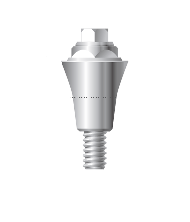 Стоматорг - Прямой мультиюнит абатмент (Conical abutment) диаметр 4.8 мм, длина 1 мм, для стандартной и широкой линейки.