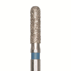 Стоматорг - Бор алмазный 838L 010 FG, синий, 5 шт. Форма: цилиндр с закругленным концом