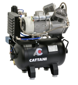 Компрессор Cattani на 2 установки 2 цилиндра, без осушителя (без кожуха), ресивер 30 л - Cattani