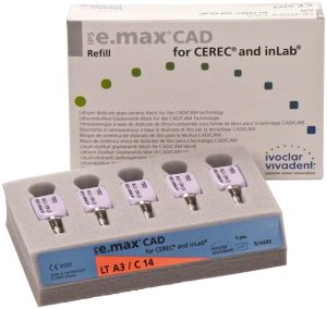 Стоматорг - Блоки IPS e.max CAD for CEREC/inLab LT A1 С14 5 шт.
