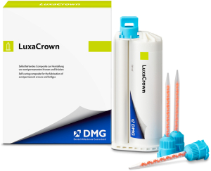 DMG LuxaCrown композит химического отверждения , цвет A1, картридж 50 мл, 15 насадок. 