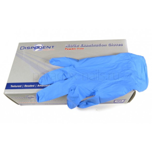 Перчатки нитриловые Nitrile (Dispodent), голубые XS (5-6) - 50 пар