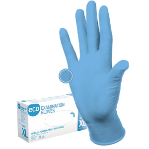 Перчатки нитриловые ECO нестерильные, смотровые, голубые XL (6-7), 100 пар
