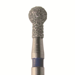 Стоматорг - Бор алмазный 802 016 FG, синий, 5 шт. Форма: шар с "воротничком"
