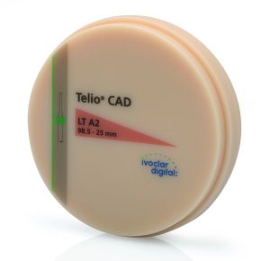 Стоматорг - Диск CAD/CAM из полиметилметакрилата Telio CAD, Ø 98.5 мм, толщина 16 мм, цвет C2